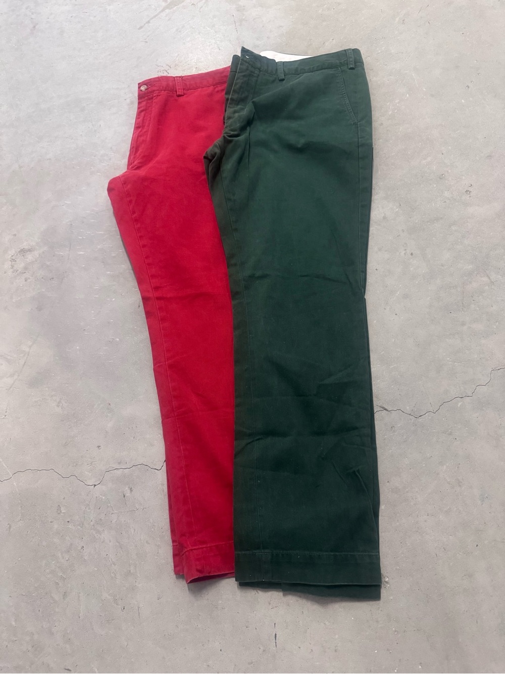 Men's Chino Pants in Red and Dark Green - Ralph Lauren Polo